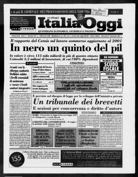 Italia oggi : quotidiano di economia finanza e politica